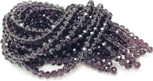 Miniatura 61 de Cuentas de vidrio Rondelle de 0.079 in para hacer joyas, cuentas espaciadoras de Briolette Crytal facetadas para pulseras, collares, aretes