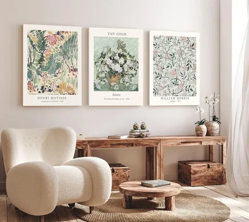 Miniatura 14 de Induslyfe Arte de pared en lienzo enmarcado de plantas botánicas de eucalipto verde salvia, juego de 6, impresiones de arte de pared de naturaleza