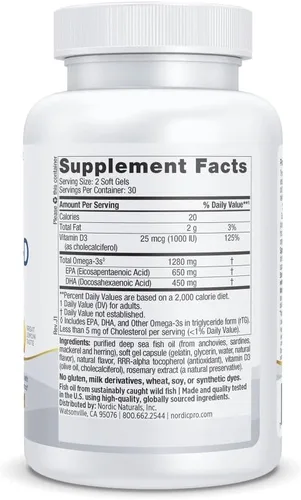 Miniatura 2 de Nordic Naturals proomega – D – Limón 60 ct.