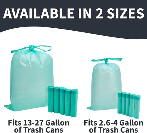 Miniatura 6 de Bolsas de basura biodegradables Code Q de 13-17 galones (50-65L) compatibles con Simplehuman Bolsas de basura Code Q resistentes, paquete de 50