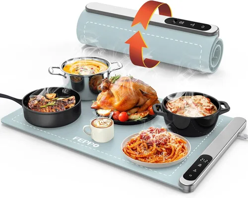 FEPPO Alfombra de Calentamiento de Alimentos, Película de Calentamiento de Grafeno de Alta Tecnología Mejorada, Bandeja de Calentamiento Eléctrica