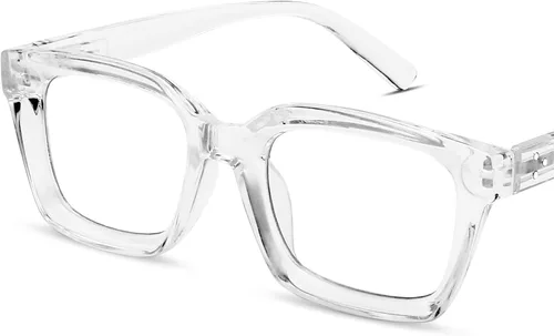 Miniatura 11 de IBOANN Gafas de luz azul de gran tamaño para mujer, gafas de moda funky con aspecto preppy, reducen la fatiga de la pantalla, gafas de computadora