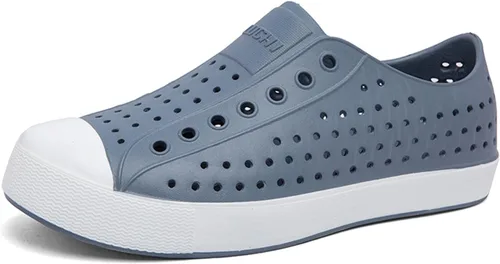 Miniatura 11 de FLIOZY Zuecos de jardín impermeables para hombres y mujeres, zapatos ligeros y transpirables de EVA sin cordones, cómodos y antideslizantes, calzado