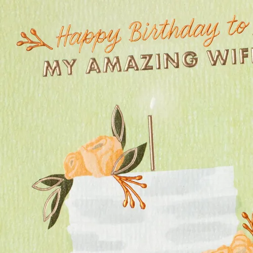 Miniatura 5 de Tarjeta de cumpleaños Hallmark para esposa (pastel de cumpleaños)