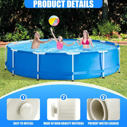 Miniatura 3 de Tapa de tapón de drenaje de piscina 11044, piezas de repuesto para piscinas Intex sobre el suelo de 42 pulgadas y más, tapa de drenaje de piscina