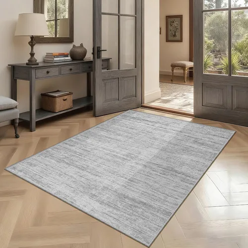 Miniatura 37 de Alfombras para pasillos antideslizantes 2x8, alfombra de pasillo moderna lavable para entrada, alfombra de piso suave resistente a manchas para Gris