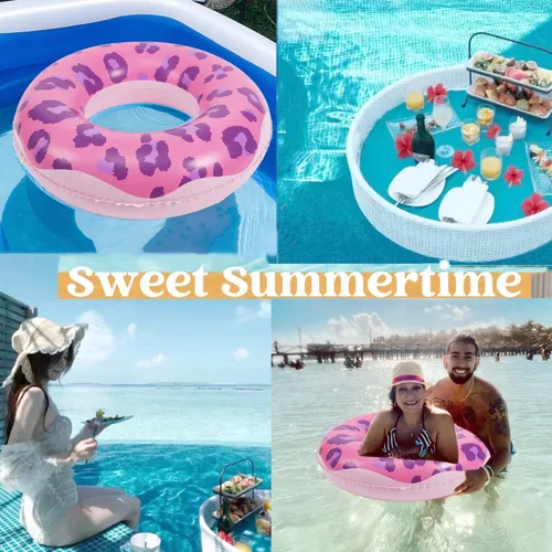 Miniatura 8 de Flotador inflable para piscina, 2 piezas de 32 pulgadas, anillo de natación de alta calidad, flotadores de vinilo resistente para la playa, fiesta