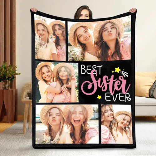 Miniatura 10 de Manta personalizada con texto fotográfico, manta personalizada con imágenes para adultos, manta personalizada con mis propias fotos, manta 1 foto-1