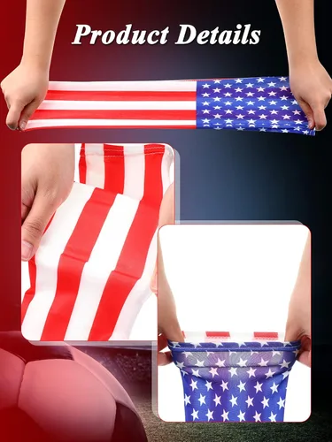 Miniatura 3 de 8 pares de mangas de compresión para hombres y mujeres, protección solar UV, manga para brazos, bandera de Estados Unidos, 250 aniversario