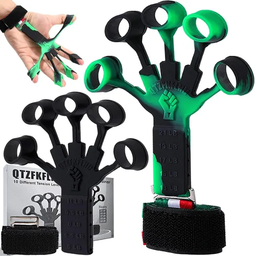 Miniatura 7 de Entrenador de fuerza de agarre con fortalecedor de antebrazo, fortalecedor de agarre de mano, ejercitador de extensión de mano, pelota de alivio