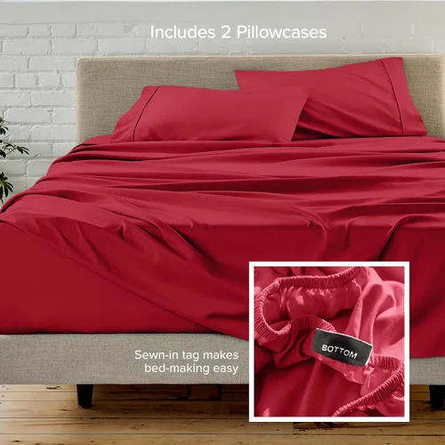 Miniatura 34 de Bare Home Hotel Luxury - Juego de sábanas tamaño individual, extra suave, 4 piezas, bolsillos profundos, ajuste fácil, refrescante y transpirable