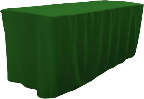 Miniatura 30 de LA Linen Mantel ajustable de popelina de poliéster, 96.2 in de largo x 30.0 in de ancho x 76.2