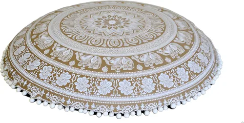 Miniatura 25 de CRAFT KALA Funda de Cojín Grande de Suelo Hippie Mandala Funda de Cojín de Meditación Funda de Puf Redondo Funda de Cojín Bohemia para el Suelo