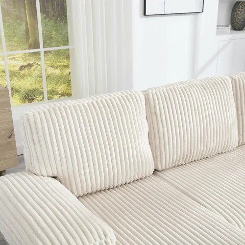 Miniatura 12 de Eafurn Sofá modular simétrico en forma de U con diván doble, moderno sofá esquinero tapizado de pana de gran tamaño, asiento profundo, cómodo sofá
