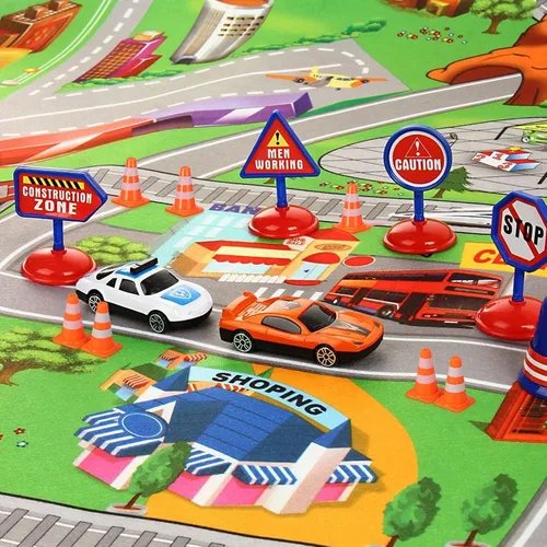 Miniatura 5 de STOBOK 7 mini conos de tráfico para niños, juguetes de señalización de tráfico, conos de seguridad educativos portátiles para aprendizaje temprano