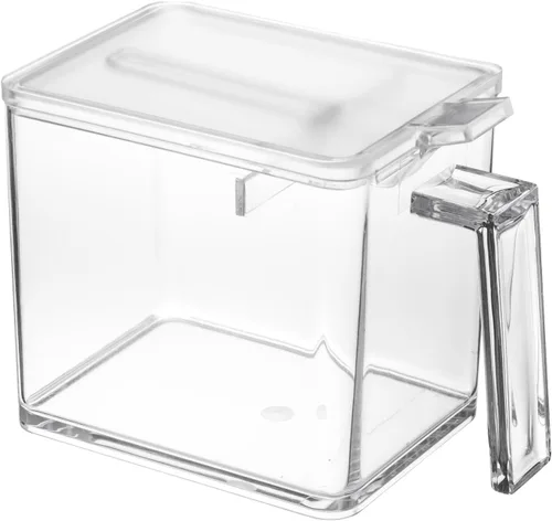 Miniatura 8 de YAMAZAKI Contenedor de especias para el hogar Plástico Grande Almacenamiento de alimentos, negro