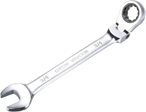 Miniatura 17 de uxcell Llave combinada de trinquete de cabeza flexible de 1/2 pulgada SAE 72 dientes Herramientas de llave de trinquete de 12 puntos, Cr-V
