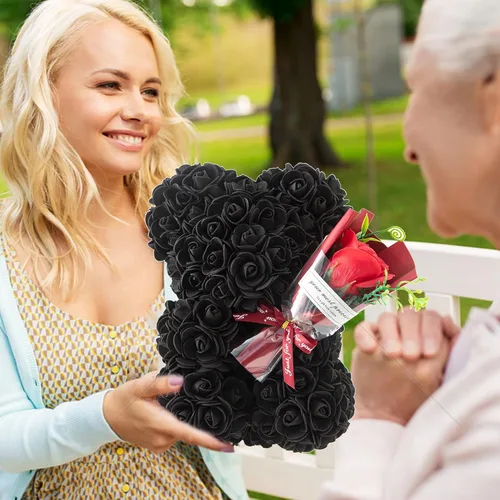 Miniatura 5 de Regalos de oso de rosas para mujer, el mejor regalo para el día de San Valentín, día de la madre, Navidad, cumpleaños, regalo de oso de peluche