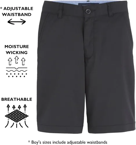 Miniatura 3 de Tommy Hilfiger Pantalones cortos de golf para niños, transpirables, ropa de uniforme escolar para niños