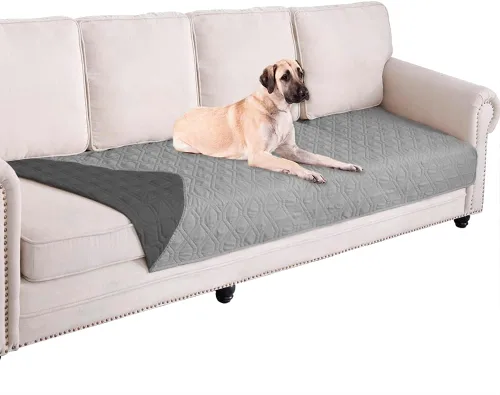 Miniatura 98 de Ameritex Funda Impermeable para Cama de Perro Manta para Mascotas para Muebles Cama Sillón Sofá Reversible Azul marino+azul piedra