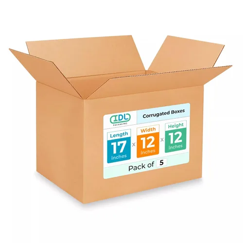 Miniatura 183 de IDL Packaging Paquete de 5 cajas de envío altas de 8 x 8 x 48 pulgadas, extra resistentes de 200 libras frente a caja regular, cajas de mudanza