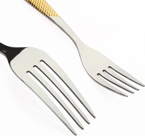 Miniatura 3 de Juego de cubiertos dorados de acero inoxidable de 60 piezas, juego de cubiertos de cocina, juego de utensilos de mesa para la cocina, incluye