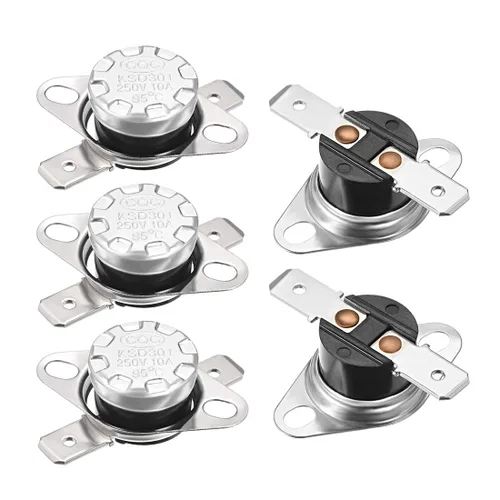 Miniatura 67 de uxcell KSD301 Termostato 32.0 °F/32 ° F 10 A Normalmente Cerrado N.C Ajuste Snap Disc Interruptor de temperatura para microondas, horno, cafeteras 2