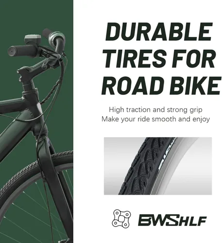Miniatura 4 de BWSHLF 700x23/25/28/35c Road Bike Tire, Folding Bead Replacement Cycling Bicycle Tires Black Durable 2 Pack 700x35C/Negro