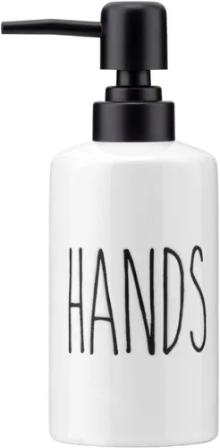 Miniatura 12 de Dispensador de jabón FE, dispensador de jabón líquido de cerámica de 300 ml/10 oz, dispensador de jabón recargable para cocina, baño y lavadero Negro