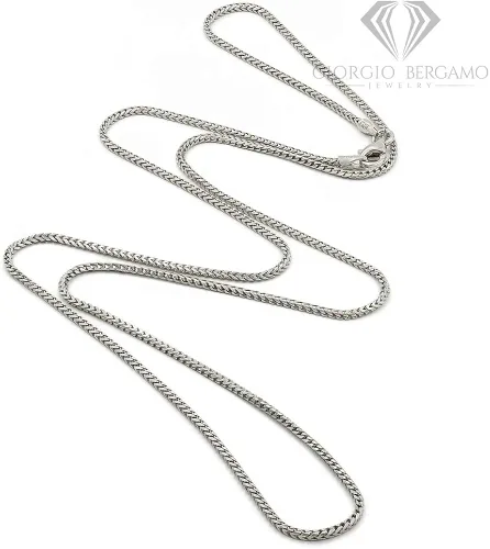 Miniatura 2 de Giorgio Bergamo - Cadena de plata esterlina 925 sólida estilo franco de 1 a 5.5 mm, paño de microfibra gratis, collar y pulsera de eslabones