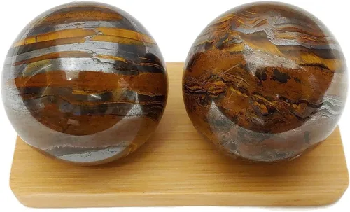 Miniatura 3 de Top Chi Tiger Iron Baoding Bolas para terapia de manos, ejercicio y alivio del estrés (mediano de 1.6 pulgadas)