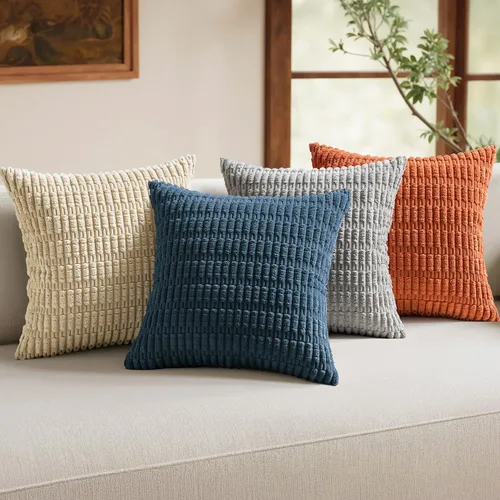 Miniatura 31 de MIULEE Juego de 4 fundas de almohada decorativas de pana estilo bohemio de primavera de 18 x 18 pulgadas para sofá, sala de estar, sofá y cama