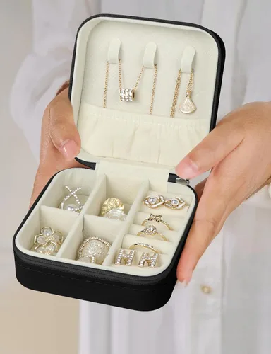 Miniatura 6 de Estuche de joyería de viaje, caja de joyería de viaje, mini estuche de joyería de viaje, estuche organizador de joyas, cajas organizadoras