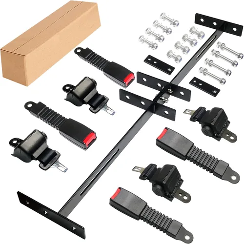 Miniatura 8 de Cinturones de seguridad retráctiles para carrito de golf de 42 pulgadas con kit de soporte de cinturón para Yamaha Club Car DS Precedent EZGO TXT RXV