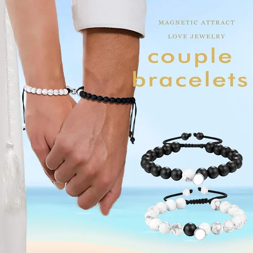 Miniatura 2 de UNGENT THEM I Love You - Pulseras a juego para parejas, regalos para novio, marido, prometido, alma gemela, novia, esposa, día de San Valentín
