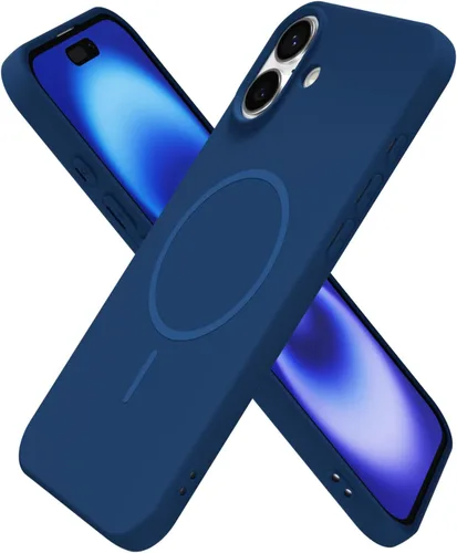 Miniatura 78 de oakxco Funda de silicona Mag Safe para iPhone 17 Pro Max, funda magnética delgada y fina compatible con carga inalámbrica MagSafe, bonita funda Negro