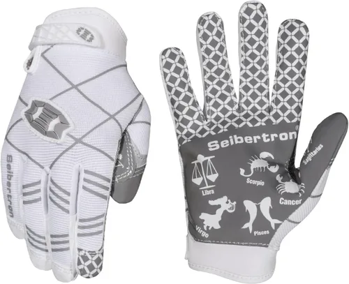Miniatura 11 de Seibertron Pro 3.0 Twelve Constellations Elite Ultra-Stick Football Receiver Gloves Super Sticky Grip for Youth Kids Boys 8-12 Girls & Adult Men &
