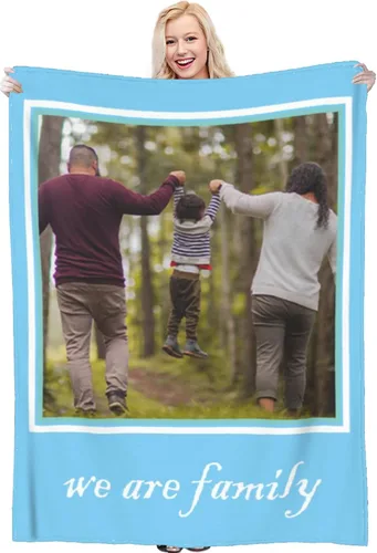 Miniatura 18 de Manta personalizada con foto y texto, manta personalizada con imagen, manta de franela para regalos personalizados para niños, adultos, amigos