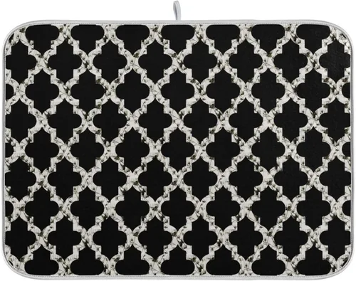 Miniatura 70 de Tapete de secado de platos súper absorbente, tapete de microfibra de secado rápido, 16 x 18 pulgadas, almohadilla de secado de platos de cocina