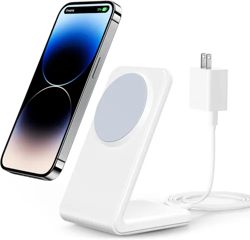 Meifigno Cargador inalámbrico magnético diseñado para iPhone 16 Pro Max/15/14/13/12 Series, carga rápida con adaptador PD 20W USB-C y cable, Único