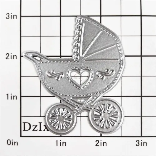 Miniatura 2 de DzIxY Lindos troqueles de corte de metal para carruaje de bebé, para hacer tarjetas, troquelados, juegos de troqueles, álbum, plantillas