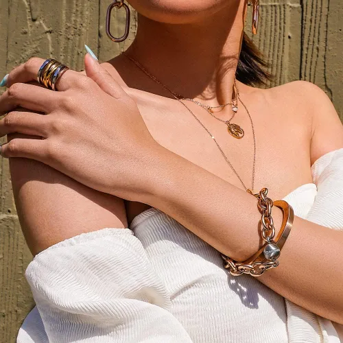 Miniatura 4 de CIUNOFOR Anillo de cruz de 0.539 in para mujer, anillo de compromiso chapado en oro rosa, plata, oro, grabado personalizado