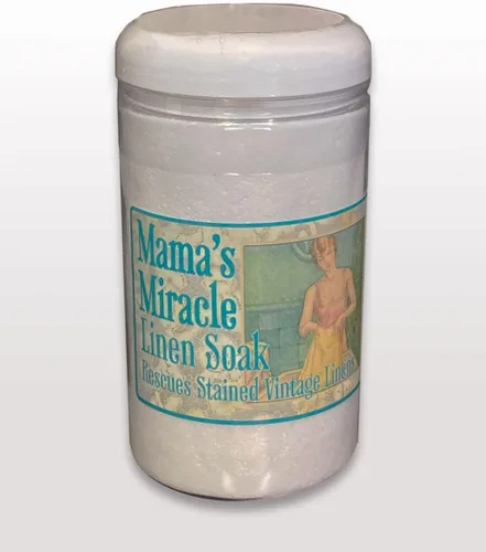 Miniatura 6 de Mama's Miracle Paquete de iniciación (8 onzas), removedor de manchas suave para telas vintage y antiguas que hace 12 galones de solución de remojo