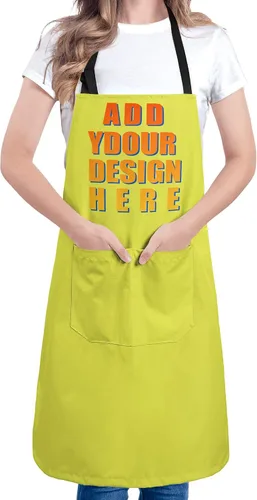 Miniatura 15 de Apron for Women with 2 Pockets Waterproof Bib for Kitchen Cooking Restaurant BBQ Painting Crafting Salon Nails