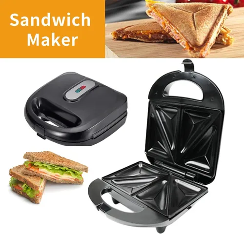 Miniatura 5 de Máquina eléctrica de sándwich de gofres 4 en 1, juego de plancha de prensa Panini con 4 platos antiadherentes extraíbles intercambiables, tostadora