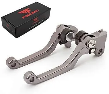 Miniatura 9 de FXCNC Palancas de embrague de freno pivotante de aluminio CNC compatibles con KX65 2000-2023, KX85 KX100 2001-2023, KX112 2022-2023, KX125 Verde