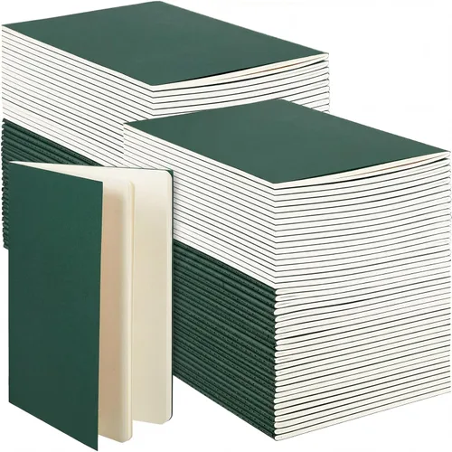 Miniatura 9 de Mimorou 100 piezas de cuadernos diarios a granel - Cuadernos kraft de tapa blanda A5 pequeños de 5.5 pulgadas x 8.3 pulgadas con 60 páginas 30 hojas