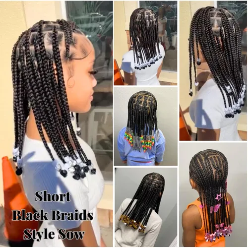 Miniatura 7 de Pelo corto negro trenzado preestirado de 14 pulgadas para trenzas sin nudos, pelo sintético 1B trenzado para trenzas Bob Box