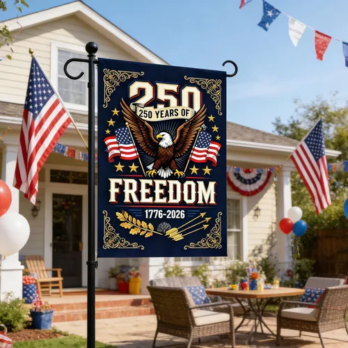 Miniatura 7 de Bandera de Estados Unidos del 250 aniversario, bandera de Estados Unidos para celebración del 250 aniversario, decoraciones del 4 de julio, banderas
