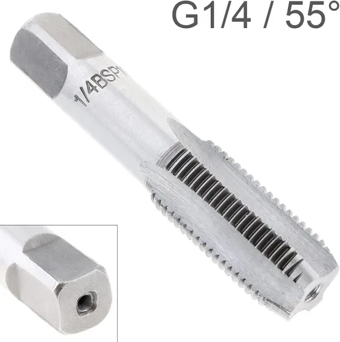 Miniatura 9 de Grifo de tubería BSP de 1/4", roscas formadoras de roscas, grifos de tubería G1/4 roscados para limpiar y volver a roscar roscas de tubería